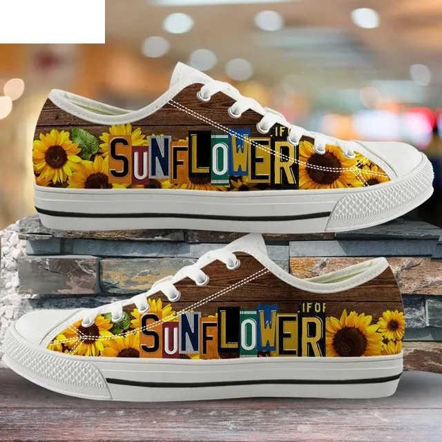 Dropshipping Low MOQ SUNFLOWERS Printed Comfortable Flats Canvas Shoes For Ladies Custom Women White Canvas Shoes Wholesale, Customized color
Dropshipping Low MOQ SUNFLOWERS Printed Comfortable Flats Canvas Shoes For Ladies Custom Women White Canvas Shoes Wholesale, Customized color