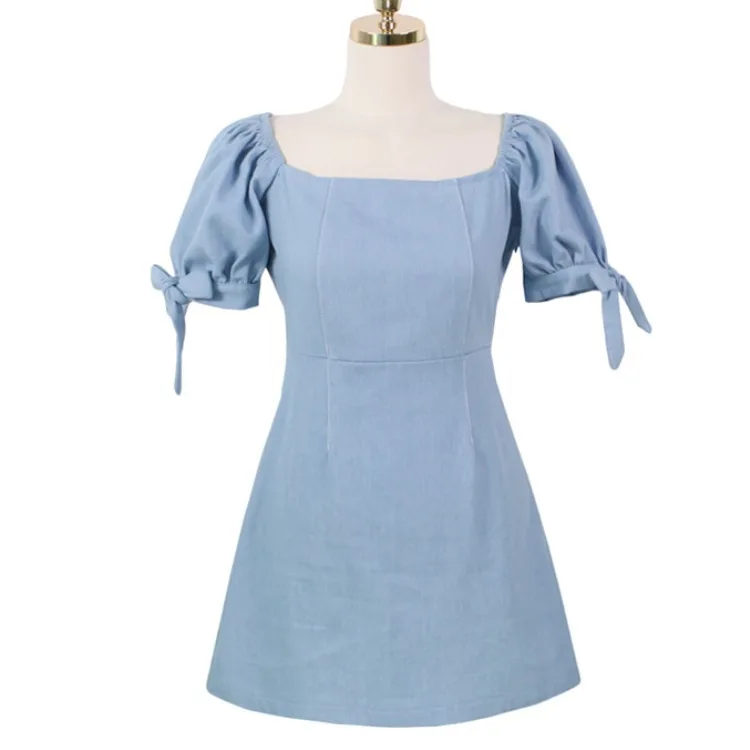 Female Chic French Niche Blue Skirt Sweet Girl Style One Shoulder Denim Bow A-line Dresses Women Lady Elegant
Female Chic French Niche Blue Skirt Sweet Girl Style One Shoulder Denim Bow A-line Dresses Women Lady Elegant