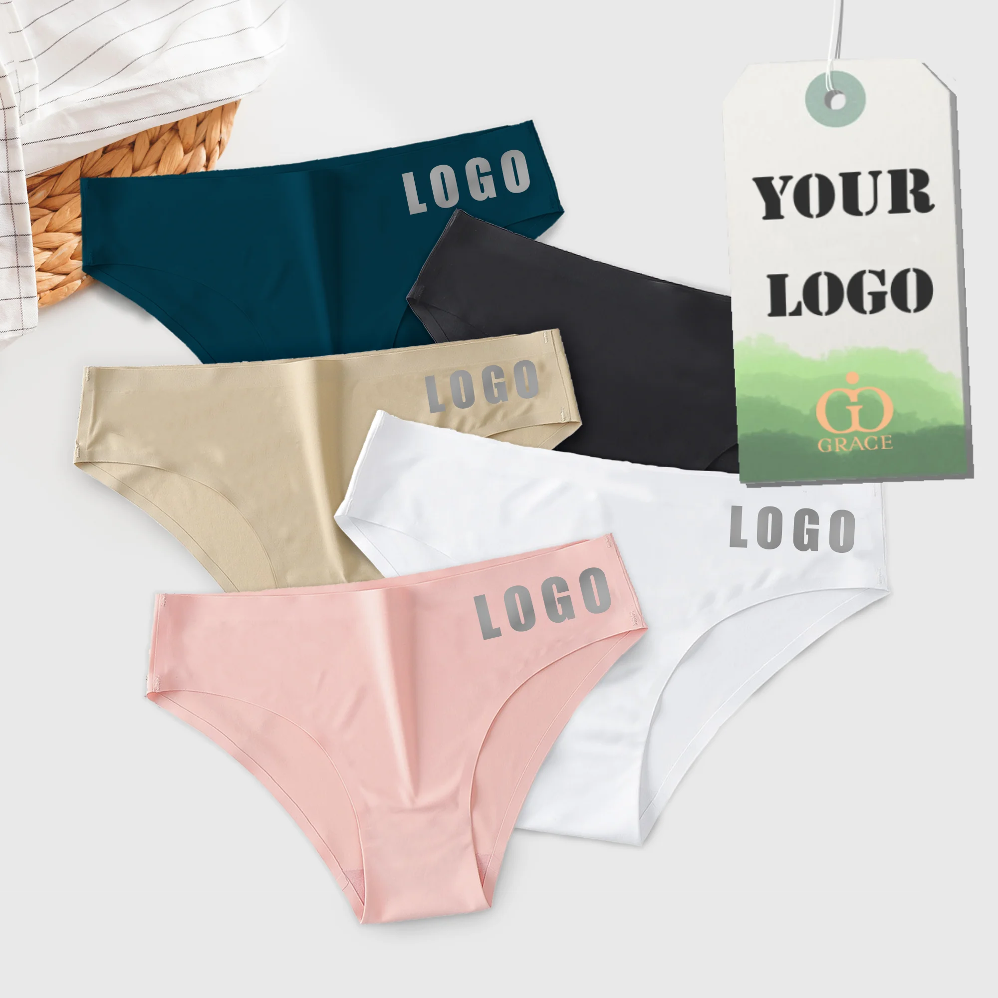 Custom Letter Logo Ladies Sexy Briefs Seamless Panties Ice Silk Seamless Ropa Interior Mujer Female Underwe Women's Underwear
Custom Letter Logo Ladies Sexy Briefs Seamless Panties Ice Silk Seamless Ropa Interior Mujer Female Underwe Women's Underwear