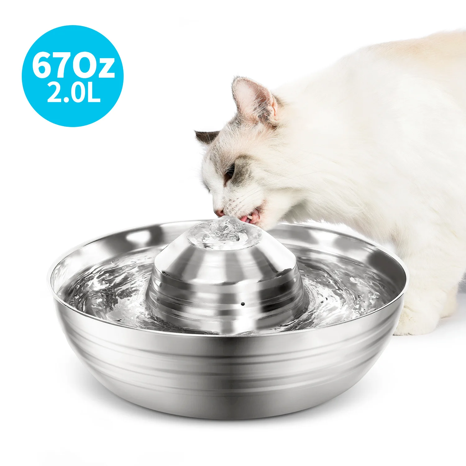 Automatic Cat Food Water Dispenser Pet Drinking Water Dispenser for Dog Stainless Steel Pet Water Fountain, White
Automatic Cat Food Water Dispenser Pet Drinking Water Dispenser for Dog Stainless Steel Pet Water Fountain, White