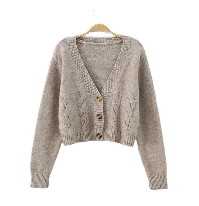 China clothing factories korean style jacquard long sleeve women cardigan knit sweater
China clothing factories korean style jacquard long sleeve women cardigan knit sweater