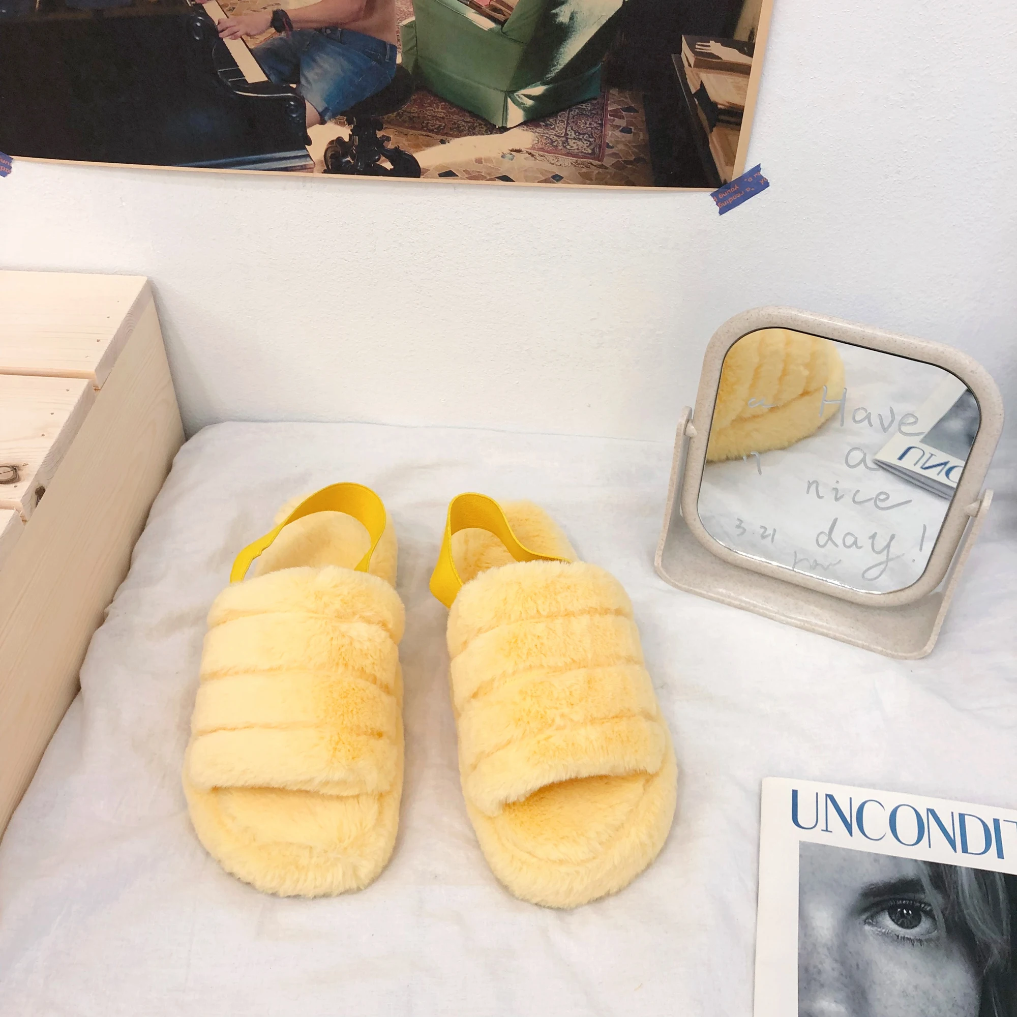 Wholesale Custom Logo Faux Fur Slippers Indoor Outdoor Comfortable Rabbit Faux Fur Slipper, As picture
Wholesale Custom Logo Faux Fur Slippers Indoor Outdoor Comfortable Rabbit Faux Fur Slipper, As picture