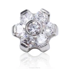 ASTM F136 Titanium Threaded Flower End Body Piercing Jewelry