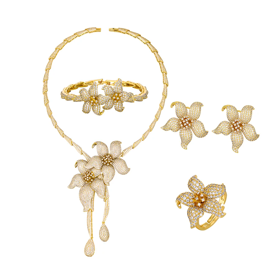 BFBS-546 xuping elegant set gold plated color flower wedding gifts hot sale jewelry set
BFBS-546 xuping elegant set gold plated color flower wedding gifts hot sale jewelry set