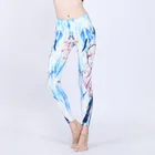 Colorful Yoga Pants Sublimation Printing Women Tights Custom Green Printed Leggings