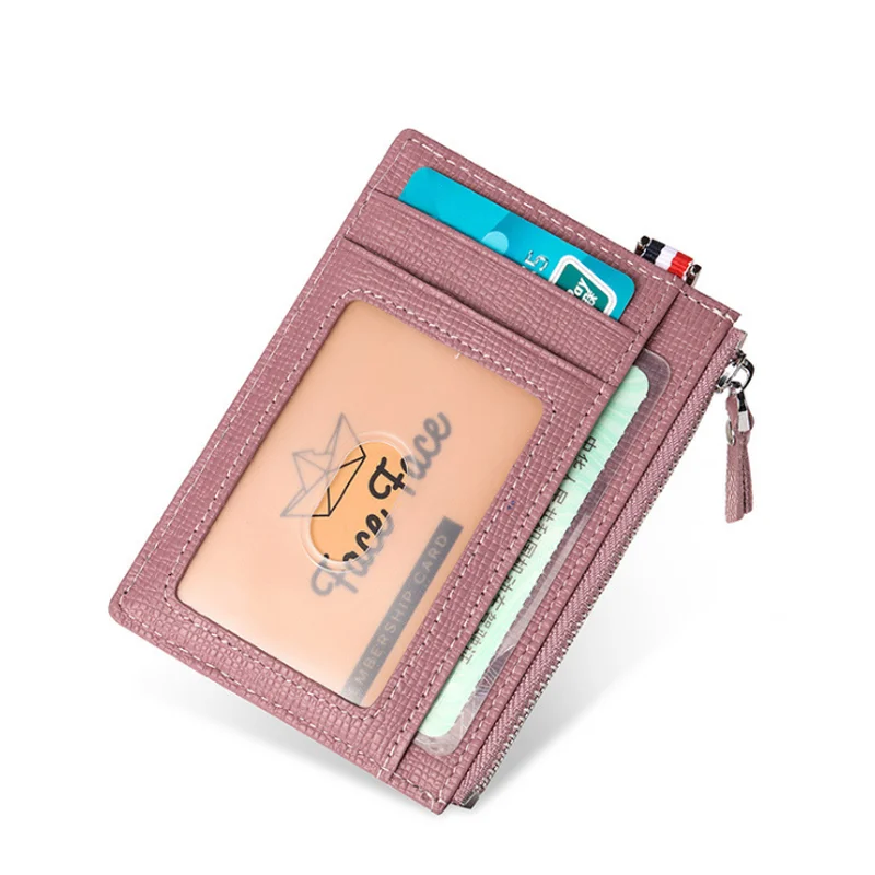 Card Wallet RFID Women Slim Saffiano Genuine Leather Card Holder With Zipper Coin Bag
Card Wallet RFID Women Slim Saffiano Genuine Leather Card Holder With Zipper Coin Bag