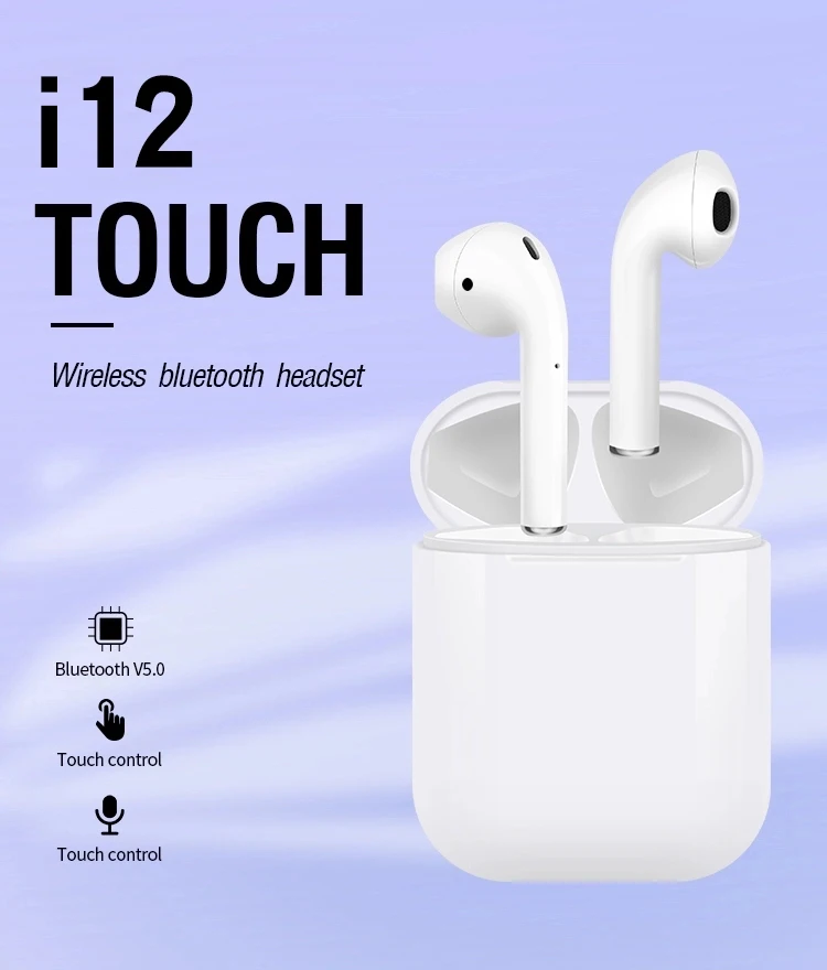 Orginal factory cheap price amazon hot seller 2019 waterproof wireless earbuds i12 tws mini bluetooth 5.0 tws - ANKUX.COM