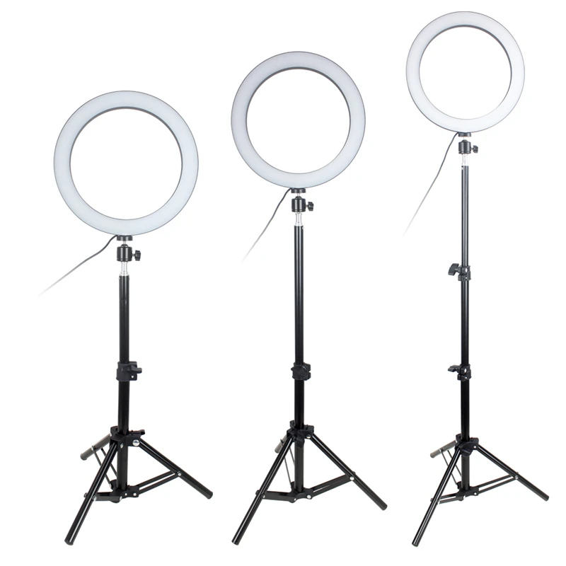 Factory price LED ring light tripod with phone holder photography lighting for make up LED ring lamp
Factory price LED ring light tripod with phone holder photography lighting for make up LED ring lamp
