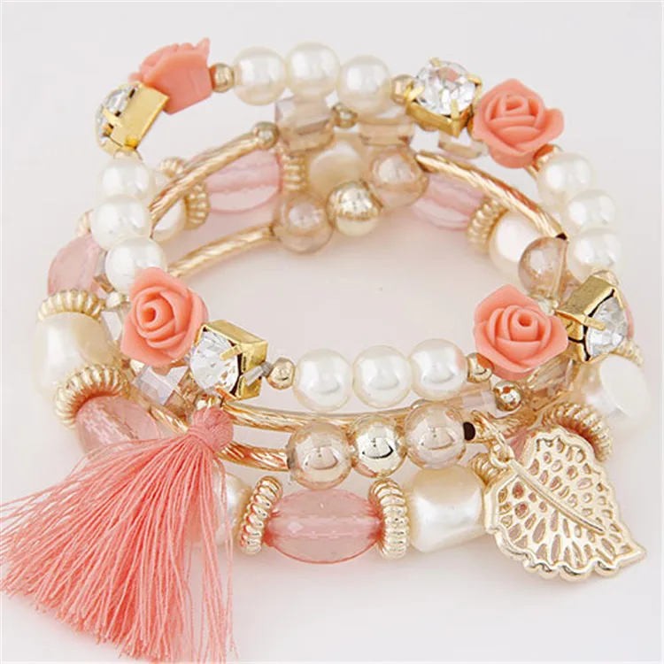 European and American new metal crystal beads, pearls, flowers wild temperament, tassels, multi-layer woven bracelet, Silver,gold or custom
European and American new metal crystal beads, pearls, flowers wild temperament, tassels, multi-layer woven bracelet, Silver,gold or custom