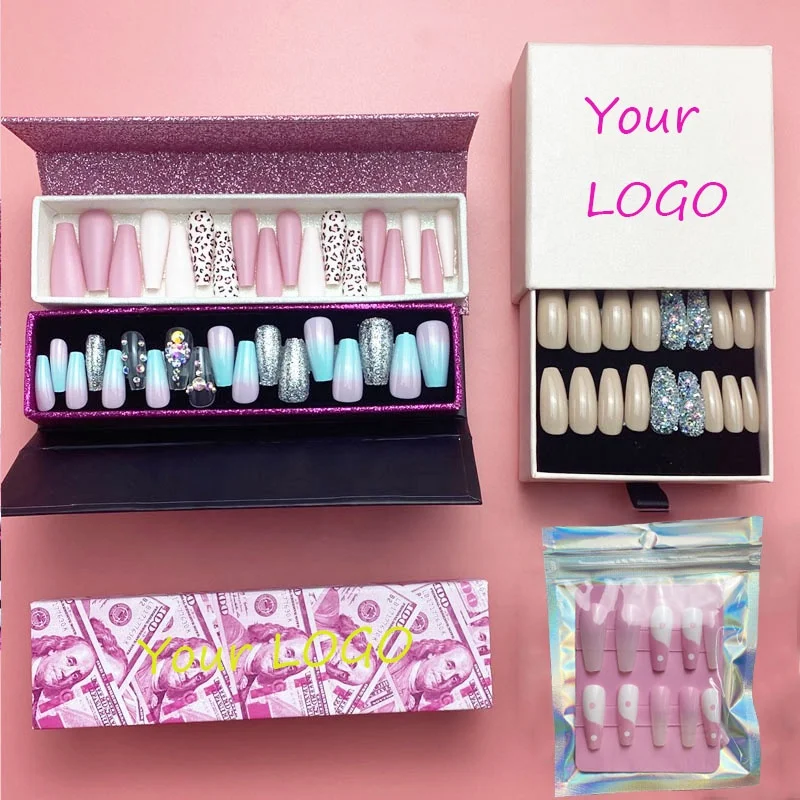 Private label custom press on nails high quality new fashion false nails, Colorful
Private label custom press on nails high quality new fashion false nails, Colorful