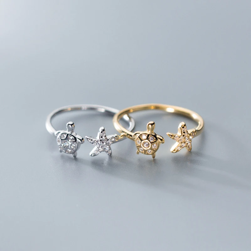 2023 Fashion 925 Sterling Silver Sea Star Turtle Shaped Adjustable Rings Cubic Zircon Ring for Women Wholesale
2023 Fashion 925 Sterling Silver Sea Star Turtle Shaped Adjustable Rings Cubic Zircon Ring for Women Wholesale