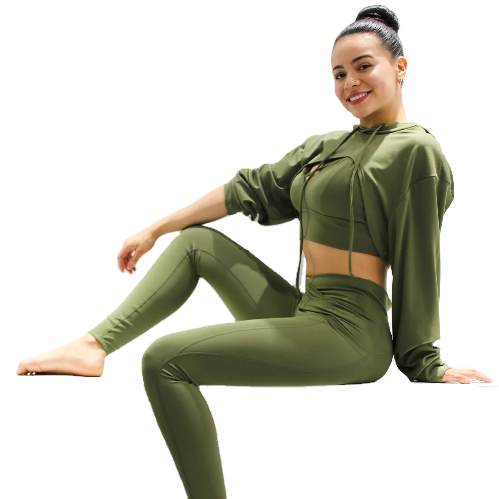 ATHLETECHILI Workout Sets Women 3 Piece Yoga Fitness Clothes Exercise Sportswear Legging Crop Top Hoodie Gym Clothes
ATHLETECHILI Workout Sets Women 3 Piece Yoga Fitness Clothes Exercise Sportswear Legging Crop Top Hoodie Gym Clothes