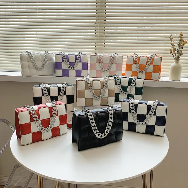 New Designer Small Square Handbag 2021 Checkered Weave Bags For Girls Chain Tote Hand Bags Luxury Crossbody Handbags For Womens
New Designer Small Square Handbag 2021 Checkered Weave Bags For Girls Chain Tote Hand Bags Luxury Crossbody Handbags For Womens