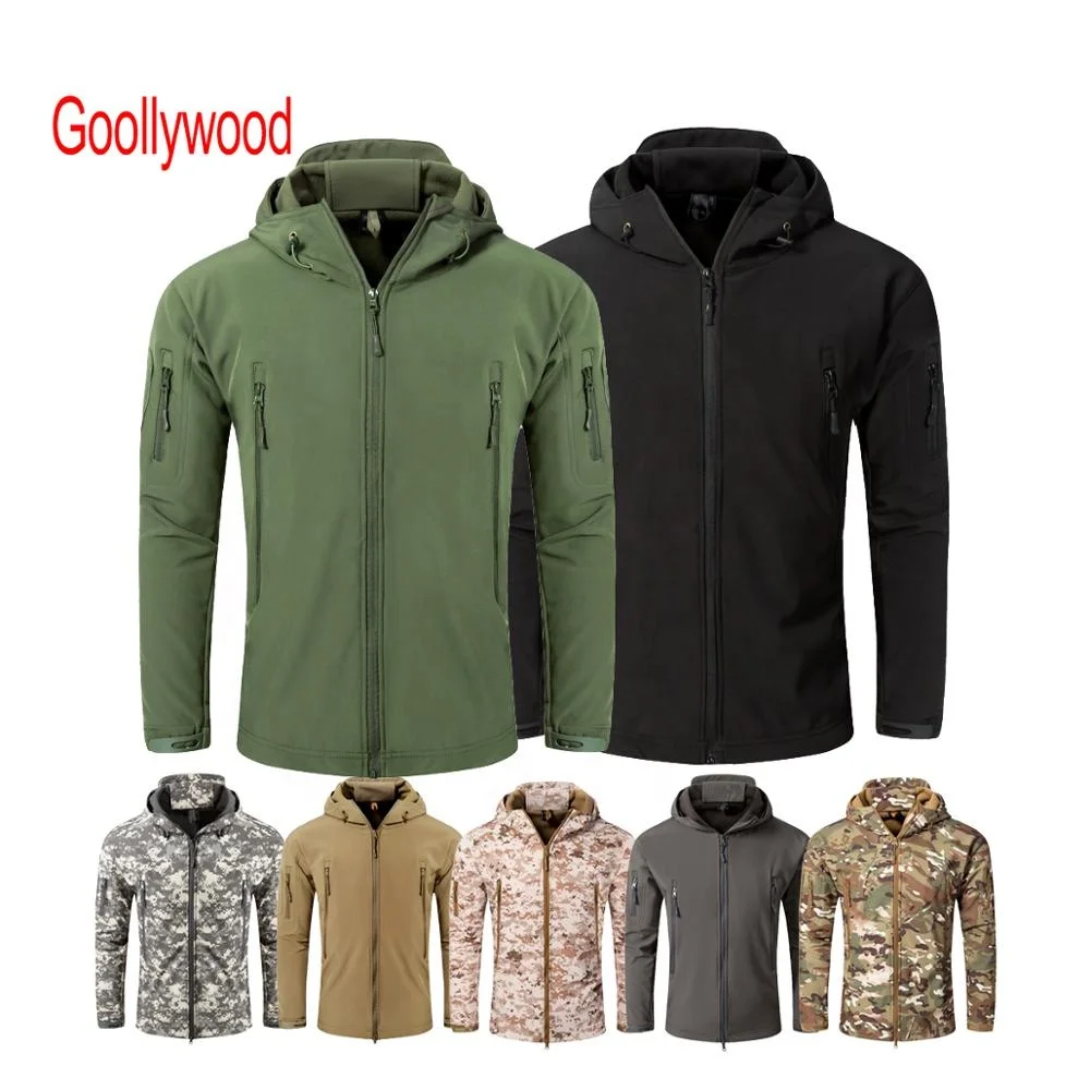 

Men's Military Tactical Combat Waterproof Softshell Hoody Winter Jacket Coat Army Uniform Windbreaker Membrane Bonded