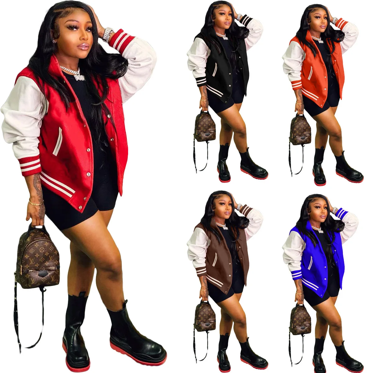 2022 new spring fashion women's jacket stitching women's baseball jacket long coat casual women's hooded varsity jacket
2022 new spring fashion women's jacket stitching women's baseball jacket long coat casual women's hooded varsity jacket