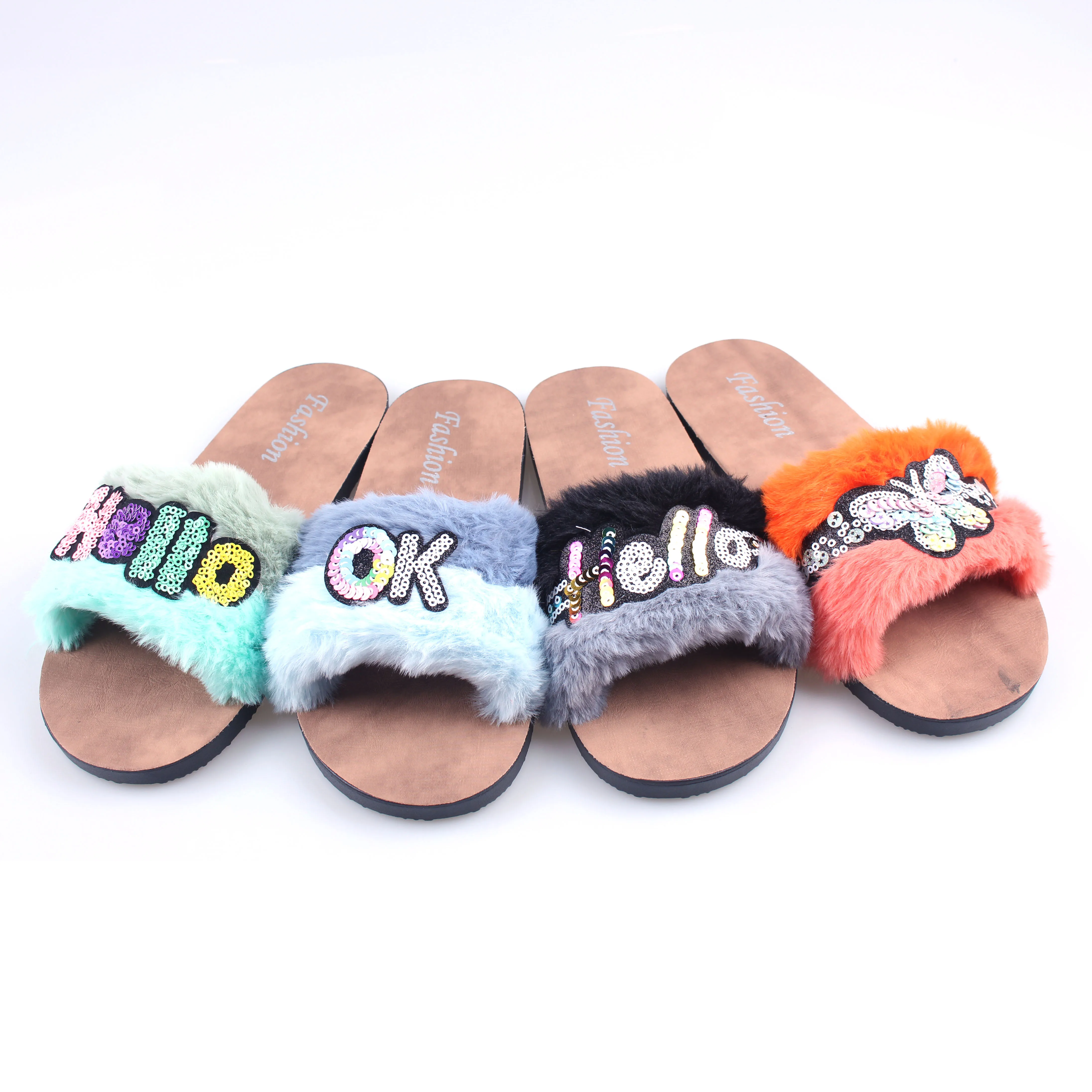 2021 Winter new ladies fashion anti-slip plush house slippers warm peep toe slippers for women, Customized color
2021 Winter new ladies fashion anti-slip plush house slippers warm peep toe slippers for women, Customized color