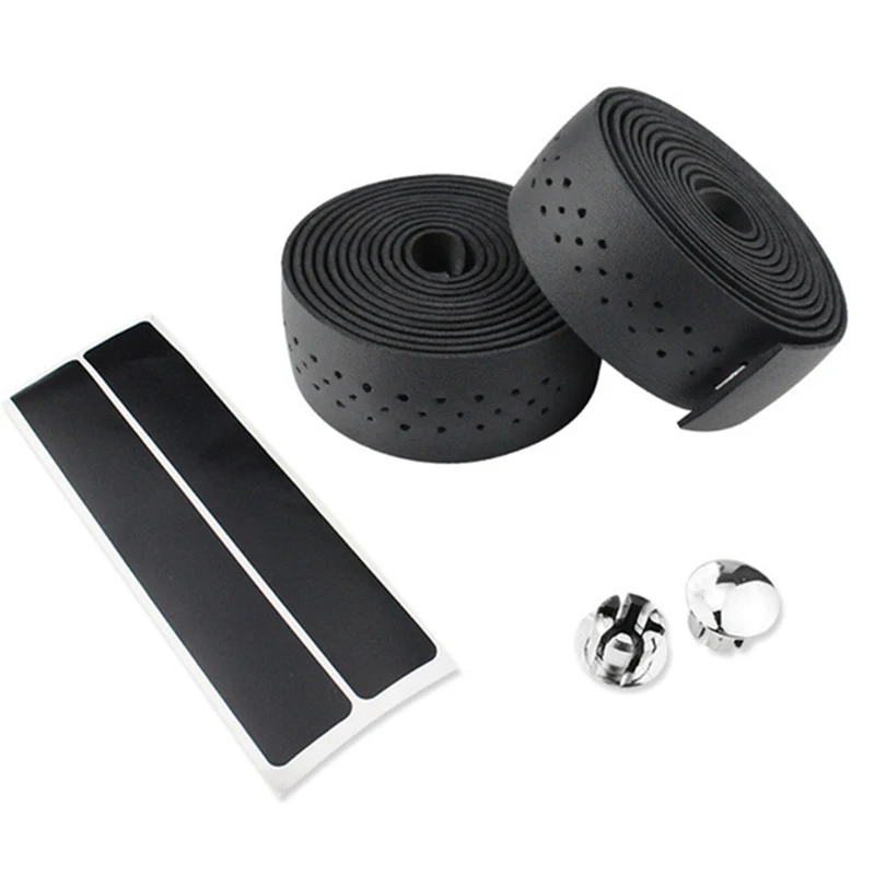 Bicycle Handlebar Tape MTB Mountain Road Bike Handle Bar Straps PU Leather Perforated Anti-Slip Wrap Belt With 2 Plugs, Black, white, red, brown, blue, green
Bicycle Handlebar Tape MTB Mountain Road Bike Handle Bar Straps PU Leather Perforated Anti-Slip Wrap Belt With 2 Plugs, Black, white, red, brown, blue, green