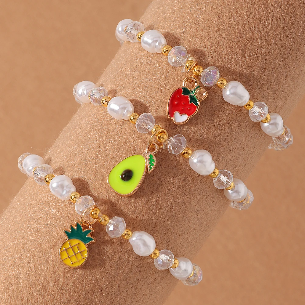 Wholesale Fashion Jewelry 2021 Set Colourful Cartoon Fruit Food Adjustable Braided Bracelet Pearl Bracelet For Girls
Wholesale Fashion Jewelry 2021 Set Colourful Cartoon Fruit Food Adjustable Braided Bracelet Pearl Bracelet For Girls