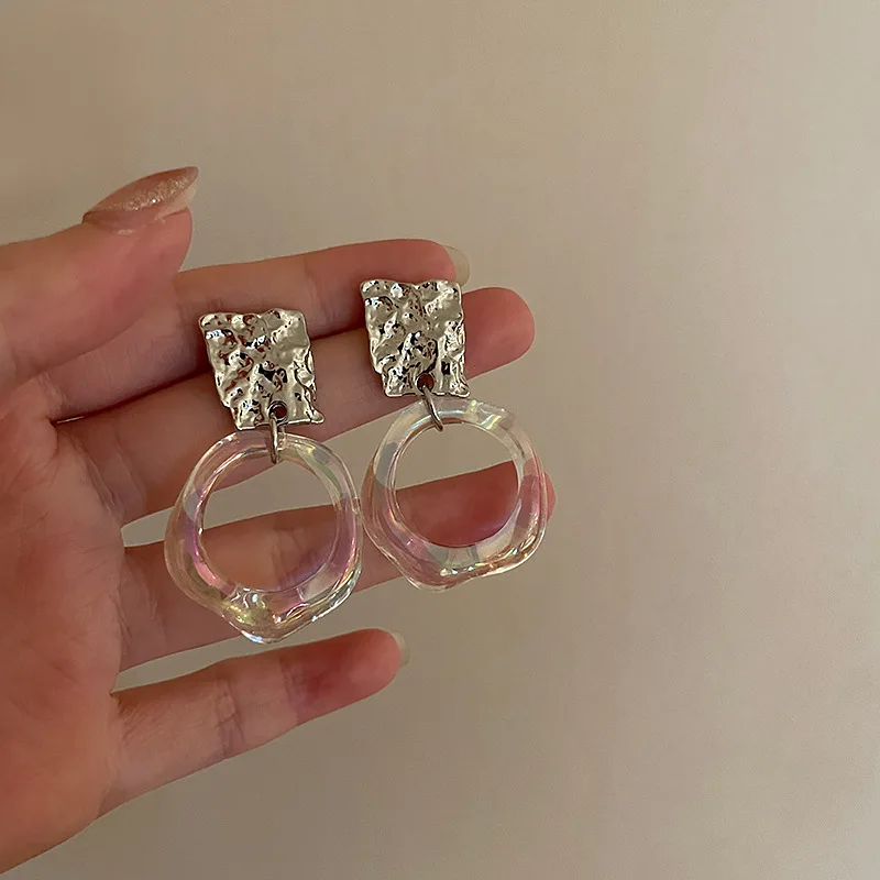 Hypoallergenic 925 Sterling Silver Pins Acrylic Irregular Transparent Pendant Earrings Trendy Geometric Resin Drop Earrings
Hypoallergenic 925 Sterling Silver Pins Acrylic Irregular Transparent Pendant Earrings Trendy Geometric Resin Drop Earrings