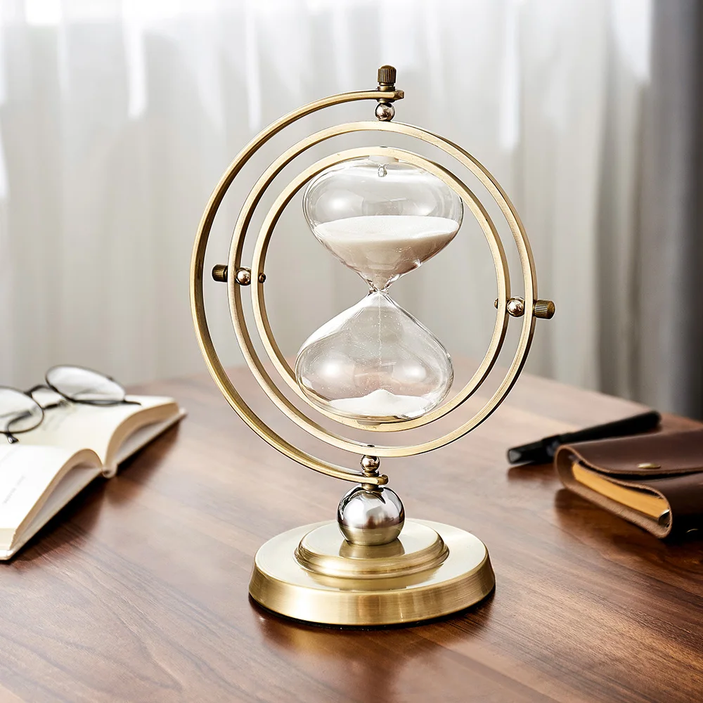 Luxury decoration model glass chronograph ornament globe rotating hourglass
Luxury decoration model glass chronograph ornament globe rotating hourglass