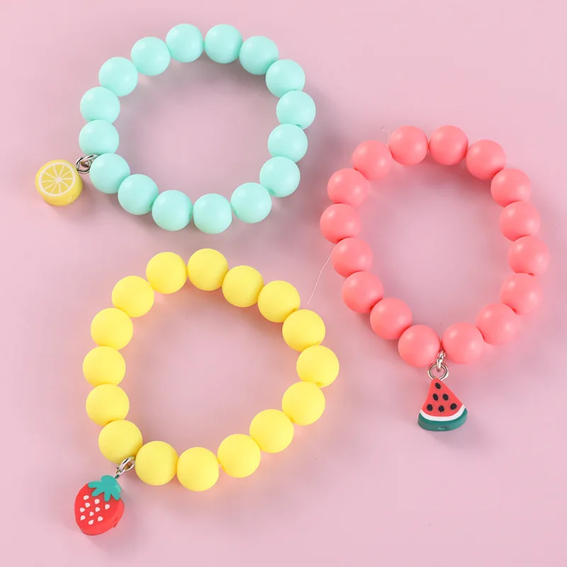 Summer Jewelry Fruit Pendant Candy Colour Chunky Bubblegum Opaque Round Ball Spacer Beads Kids Round Acrylic Beads Bracelet
Summer Jewelry Fruit Pendant Candy Colour Chunky Bubblegum Opaque Round Ball Spacer Beads Kids Round Acrylic Beads Bracelet
