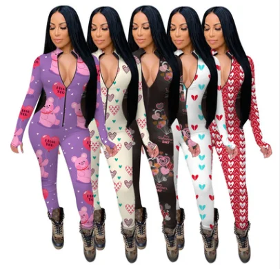 Custom Printed Heart Onesie Pajama Sexy Polyester Onesie Adult Women's Sleepwear Onesie, 5 patterns(can be customized)
Custom Printed Heart Onesie Pajama Sexy Polyester Onesie Adult Women's Sleepwear Onesie, 5 patterns(can be customized)