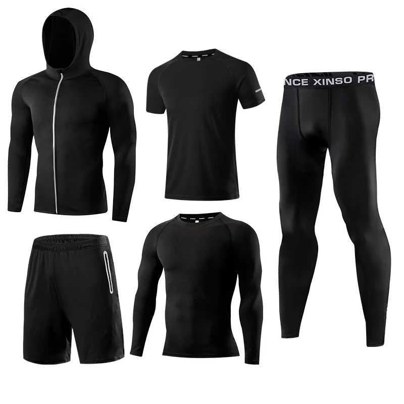 Five-piece Spring Autumn High Elastic Men's Quick-drying Breathable Basketball Training Running Sportswear, Customized colors
Five-piece Spring Autumn High Elastic Men's Quick-drying Breathable Basketball Training Running Sportswear, Customized colors