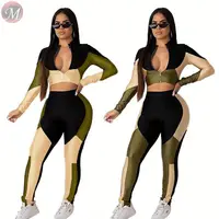 9101427 casual fashion contrast color zip crop top skinny Pant Two Piece Set Women Clothing
9101427 casual fashion contrast color zip crop top skinny Pant Two Piece Set Women Clothing