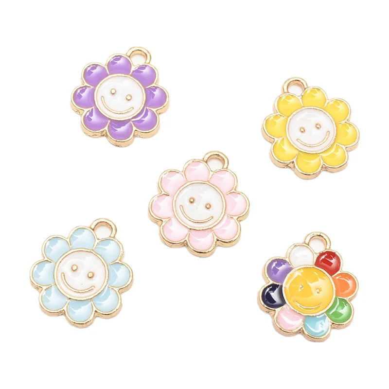 Hobbyworker 16mm 2022 Fashion 10Pcs/Bag With Alloy Sun Flowers Smiley Pendants Charms for DIY Bracelet Jewelry Accessories A1118
Hobbyworker 16mm 2022 Fashion 10Pcs/Bag With Alloy Sun Flowers Smiley Pendants Charms for DIY Bracelet Jewelry Accessories A1118
