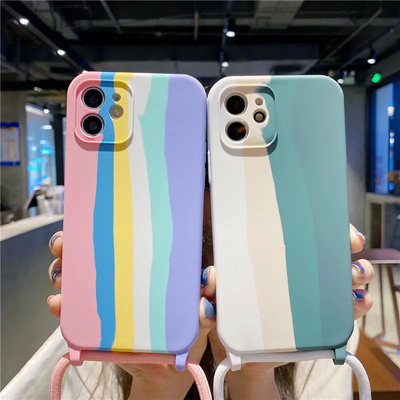 Crossbody Lanyard Gradient Rainbow Soft Phone Case For iPhone 12, for iphone 12 rainbow crossbody phone case silicon
Crossbody Lanyard Gradient Rainbow Soft Phone Case For iPhone 12, for iphone 12 rainbow crossbody phone case silicon
