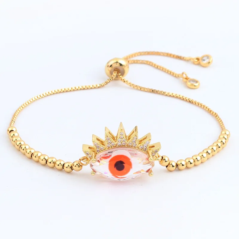 Fashion Design Jewelry Evil Eyes Flash Bead Chain Bracelet Adjustable Gold Plated Micro CZ Zircon Eyelash Evil Eyes Bracelet
Fashion Design Jewelry Evil Eyes Flash Bead Chain Bracelet Adjustable Gold Plated Micro CZ Zircon Eyelash Evil Eyes Bracelet