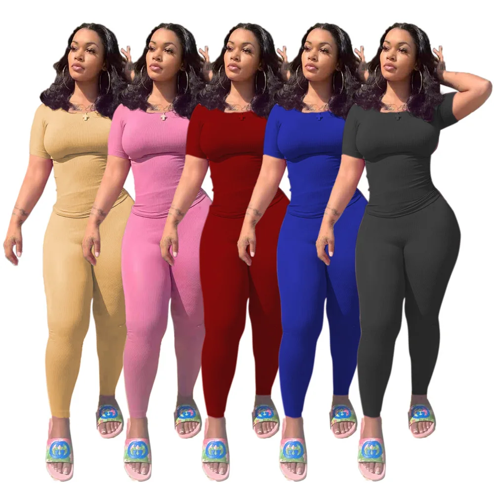 DUODUOCOLOR New style sexy stretch bodysuit t shirt short sleeve casual two piece woman set tracksuit D10607
DUODUOCOLOR New style sexy stretch bodysuit t shirt short sleeve casual two piece woman set tracksuit D10607