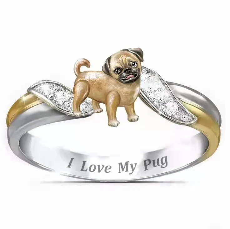 Cartoon animal ring ladies dog jewelry ring children's favorite jewelry
Cartoon animal ring ladies dog jewelry ring children's favorite jewelry