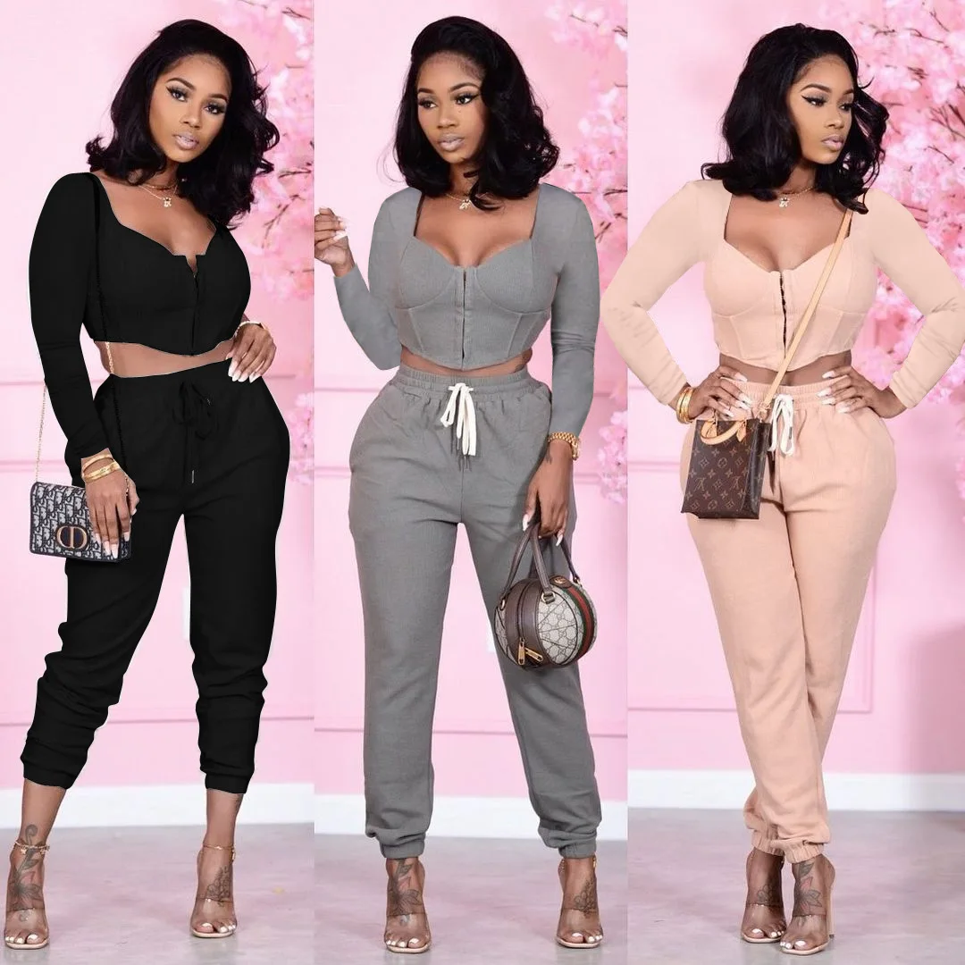 2022 New Women Two Piece Pant Sets Custom Logo Long Sleeve Crop Top Sweatsuits Outfits 2 Piece Set Women Clothing
2022 New Women Two Piece Pant Sets Custom Logo Long Sleeve Crop Top Sweatsuits Outfits 2 Piece Set Women Clothing
