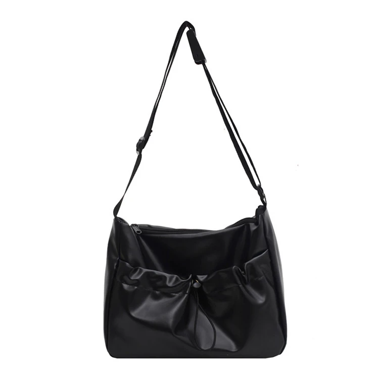 Hot sale black new design large-capacity versatile folds leather custom amazon shoulder bag, As pictures
Hot sale black new design large-capacity versatile folds leather custom amazon shoulder bag, As pictures