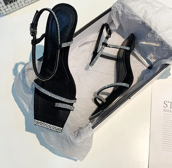 Women Square Head Ankle Strap Gladiator Sandals Summer Party Shoe Size 42 Fashion Flock Bling CRYSTAL High Heels Sandals, As pic
Women Square Head Ankle Strap Gladiator Sandals Summer Party Shoe Size 42 Fashion Flock Bling CRYSTAL High Heels Sandals, As pic