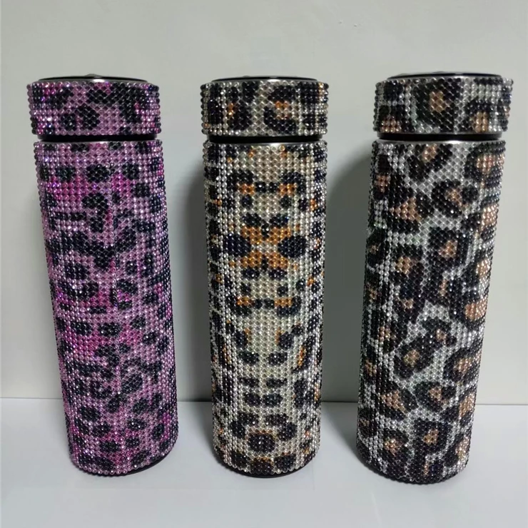 17oz Stainless Steel Rhinestone Cups Smart Vacuum Flask Luxury Led Temperature Display Thermal Bottle
17oz Stainless Steel Rhinestone Cups Smart Vacuum Flask Luxury Led Temperature Display Thermal Bottle