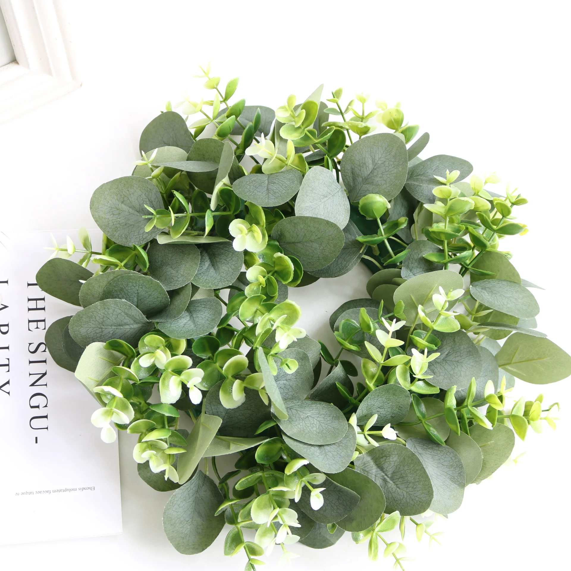 Party Home Decor Faux Real Touch Silk Eucalyptus Leaf Artificial Green Eucalyptus Leaves Wreath, Colorful
Party Home Decor Faux Real Touch Silk Eucalyptus Leaf Artificial Green Eucalyptus Leaves Wreath, Colorful