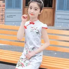 cute beautiful mother daughter parent-child children cheongsam summer ethnic style dress girl performance dress skirt