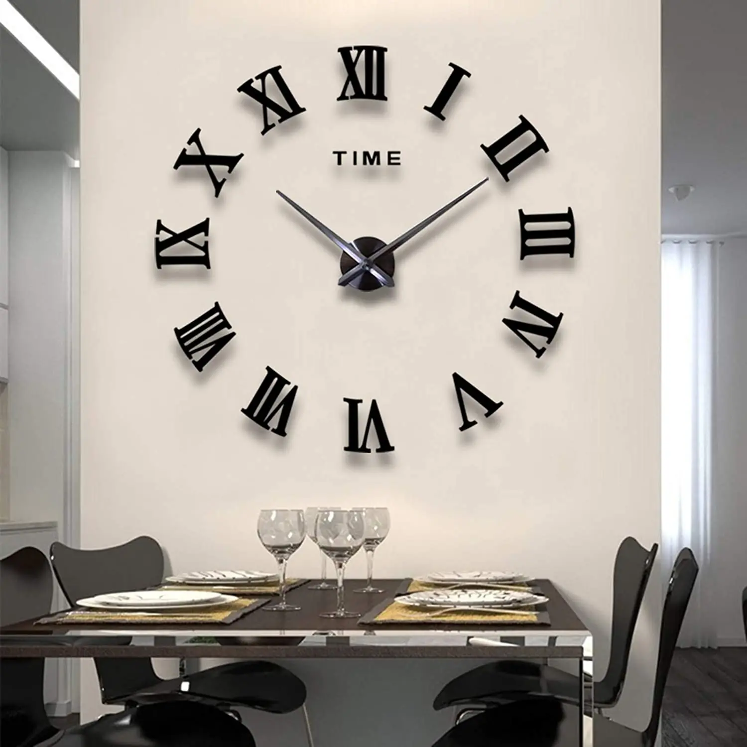 Customization 37 Inch Large Roman Numerals Wall Clock Living Room Decor Quartz Sticker Murals 3D DIY Clock 
Customization 37 Inch Large Roman Numerals Wall Clock Living Room Decor Quartz Sticker Murals 3D DIY Clock