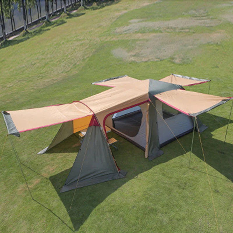 Large outdoor camping 1 living room 1 bedroom, waterproof camping tent, family gathering travel tent can accommodate 5-10 people
Large outdoor camping 1 living room 1 bedroom, waterproof camping tent, family gathering travel tent can accommodate 5-10 people