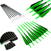 

Linkboy Archery Fluorescent Green Pure Carbon Arrow Archery Hunting Shooting Bow Arrows Spine300-600 Arrows Archery Bow