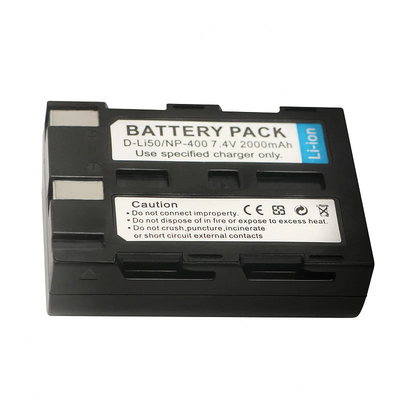

D-LI50 battery is suitable for Pentax DLI50 D-L150 K10 K10D Grand Prix K20D NP-400 SLB-1674 GX-10 GX-20 BP-21 camera, Black