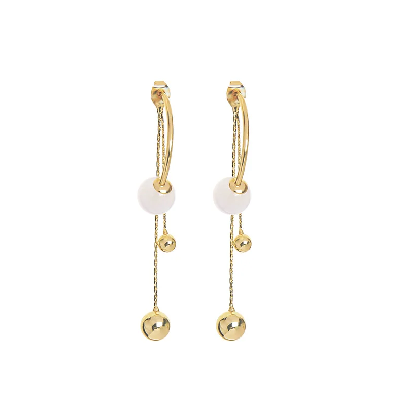 f0031 Opal Beaded Charm Brass Beaded Women Simple Korean Style Earring Women, Gold
f0031 Opal Beaded Charm Brass Beaded Women Simple Korean Style Earring Women, Gold