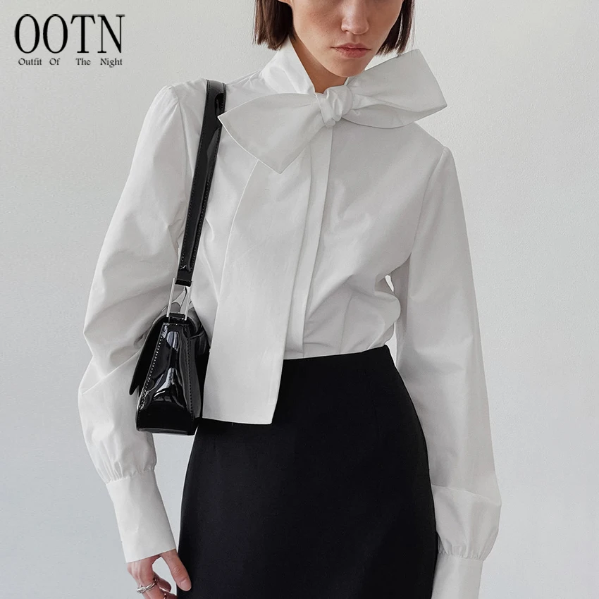 OOTN Office Solid Single Breasted Blouse 2023 Female Autumn Tops Elegant Cotton Bow Shirts White Long Sleeve T-shirt
OOTN Office Solid Single Breasted Blouse 2023 Female Autumn Tops Elegant Cotton Bow Shirts White Long Sleeve T-shirt