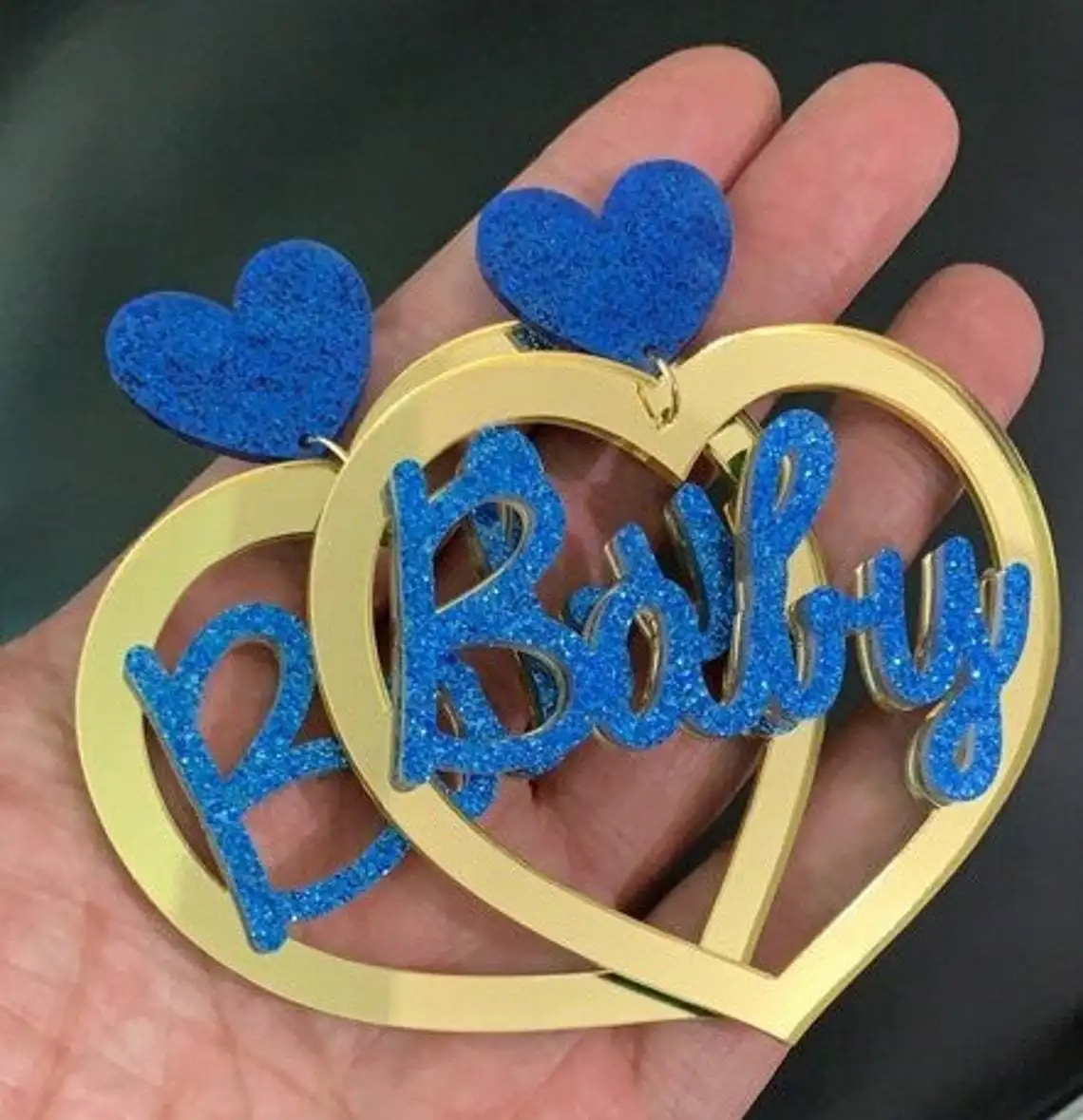 European And American Fashion Jewelry Ins Style Acrylic Name Custom Hip Hop Round Heart Earrings, Picture shows
European And American Fashion Jewelry Ins Style Acrylic Name Custom Hip Hop Round Heart Earrings, Picture shows