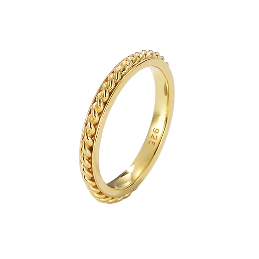 Customized fashion high polishing stackable gold plated 925 sterling silver twisted ring
Customized fashion high polishing stackable gold plated 925 sterling silver twisted ring