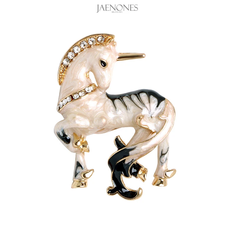 JAENONES Latest Fashion Custom Vintage Rhinestone Enamel Horse Brooch Cute Unicorn Brooch
JAENONES Latest Fashion Custom Vintage Rhinestone Enamel Horse Brooch Cute Unicorn Brooch