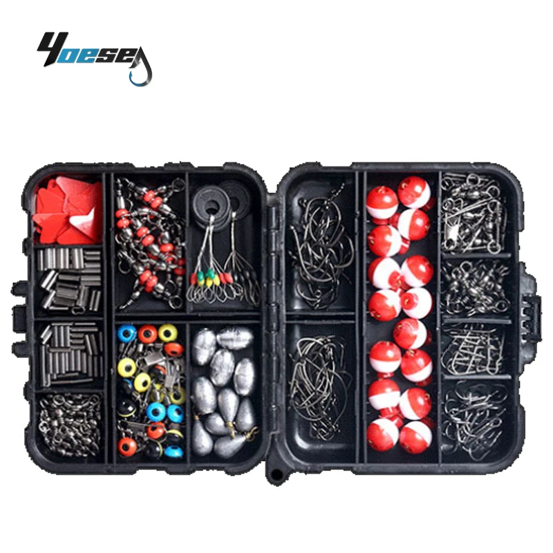 YOESEA 263 pcs Fishing accessory set Ball float and drift sea fishing tackle Three hook lead drop sets
YOESEA 263 pcs Fishing accessory set Ball float and drift sea fishing tackle Three hook lead drop sets