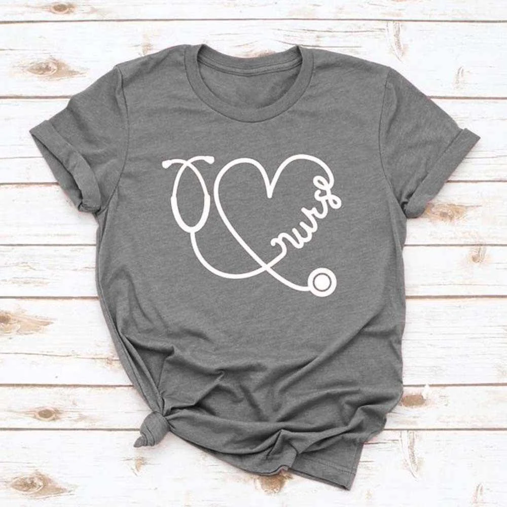 Nurse Stethoscope Heart Print Women T Shirt Short Sleeve O Neck Loose Women Tshirt Ladies Tee Shirt Tops Clothes Camisetas Mujer
Nurse Stethoscope Heart Print Women T Shirt Short Sleeve O Neck Loose Women Tshirt Ladies Tee Shirt Tops Clothes Camisetas Mujer